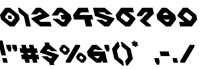 Charlie's Angles Leftalic Font OTHER CHARS
