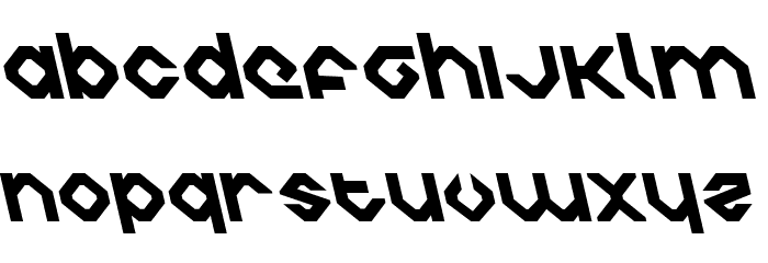 Charlie's Angles Leftalic Font LOWERCASE