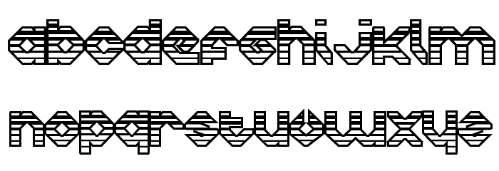 Charlie's Angles OutGradient Font LOWERCASE