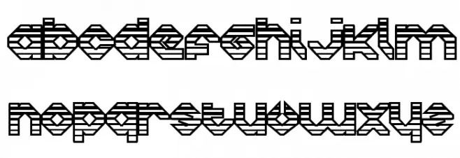 Charlie's Angles OutGradient Schriftart Kleinbuchstaben