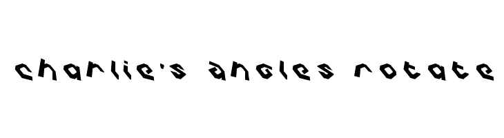Charlie's Angles Rotate  免费字体下载