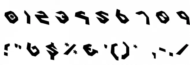 Charlie's Angles Rotate Font OTHER CHARS