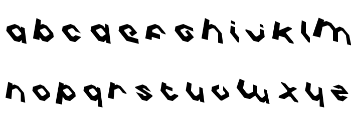 Charlie's Angles Rotate Font LOWERCASE