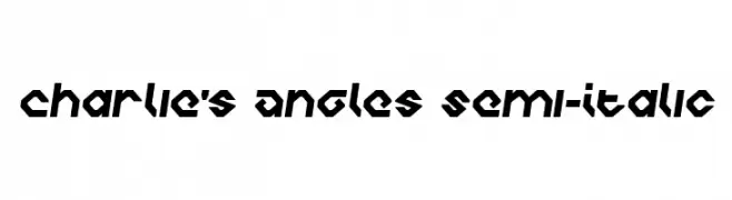 Charlie's Angles Semi-Italic  Frei Schriftart Herunterladen