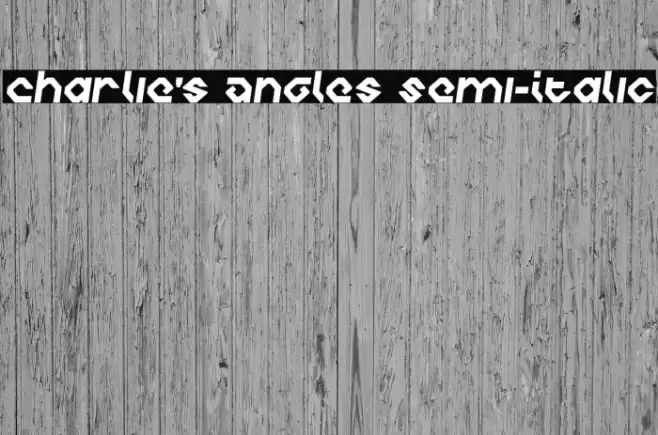 Charlie's Angles Semi-Italic خط examples