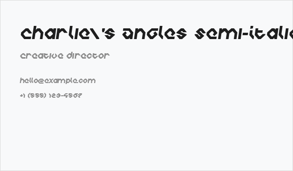 Charlie's Angles Semi-Italic Business Card