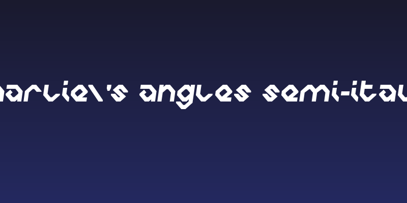 Charlie's Angles Semi-Italic Social Header