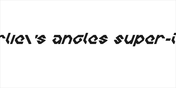 Charlie's Angles Super-Italic Logo