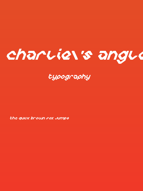 Charlie's Angles Super-Italic Poster