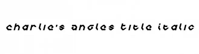 Charlie's Angles Title Italic फ़ॉन्ट