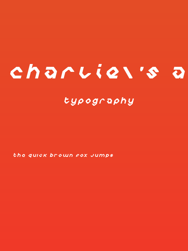 Charlie's Angles Title Italic Poster