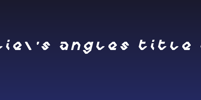 Charlie's Angles Title Italic Social Header