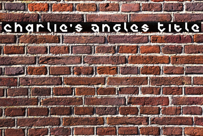 Charlie's Angles Title Font examples