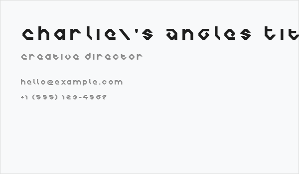 Charlie's Angles Title Business Card