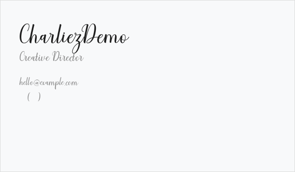 CharliezDemo Business Card
