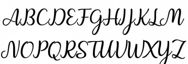 Charline 字体 大写