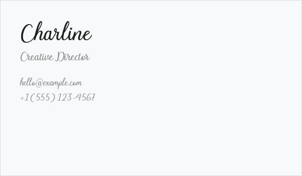 Charline Business Card