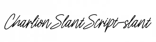 CharlionSlantScript-slant  Fuentes Gratis Descargar