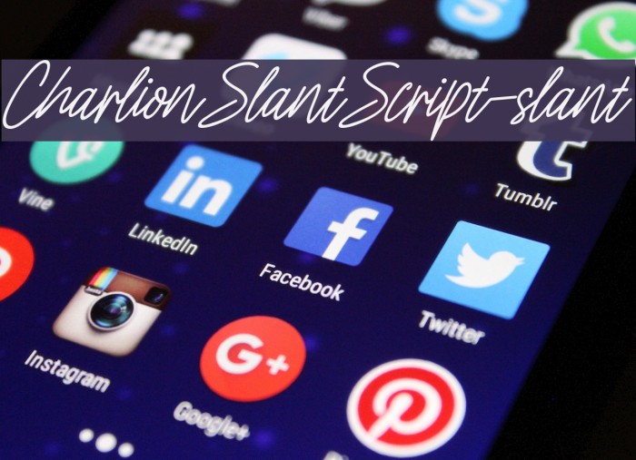 CharlionSlantScript-slant Font examples