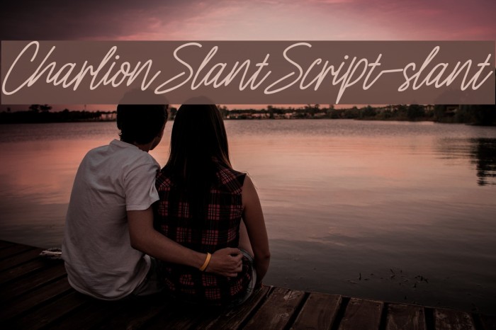 CharlionSlantScript-slant Font examples