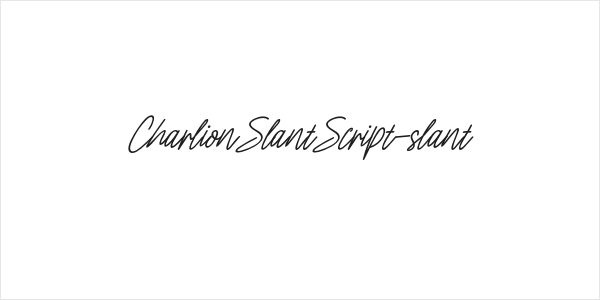 CharlionSlantScript-slant Logo