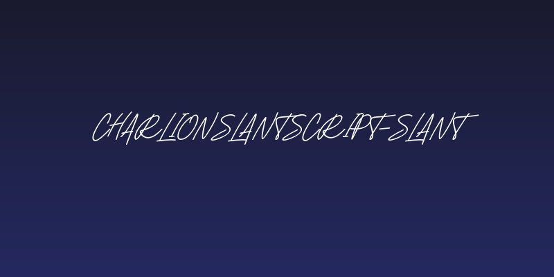 CharlionSlantScript-slant Social Header