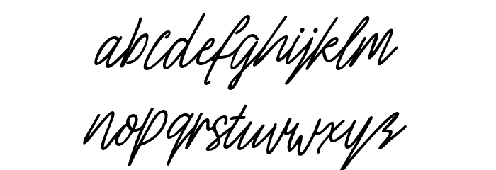 CharlionSlantScript-slant Font LOWERCASE