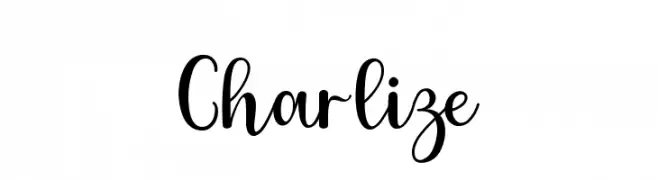 Charlize  Frei Schriftart Herunterladen