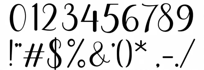 Charlize Font OTHER CHARS