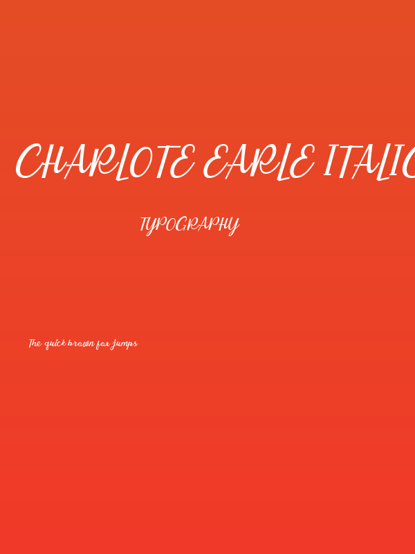 Charlote Earle Italic Poster