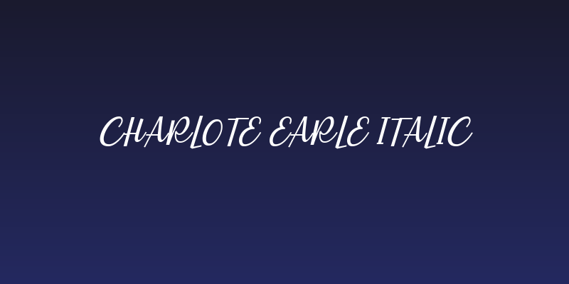 Charlote Earle Italic Social Header