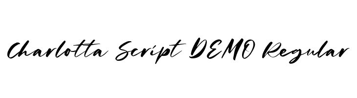 Charlotta Script DEMO Regular  Скачать бесплатные шрифты
