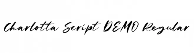 Charlotta Script DEMO Regular  Скачать бесплатные шрифты
