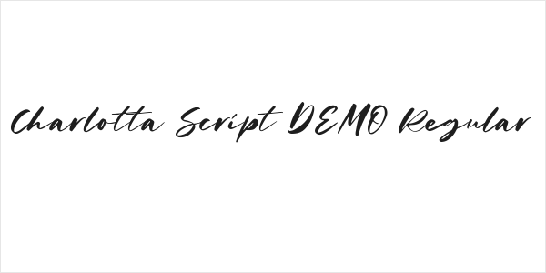 Charlotta Script DEMO Regular Logo