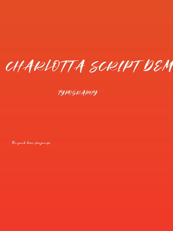Charlotta Script DEMO Regular Poster
