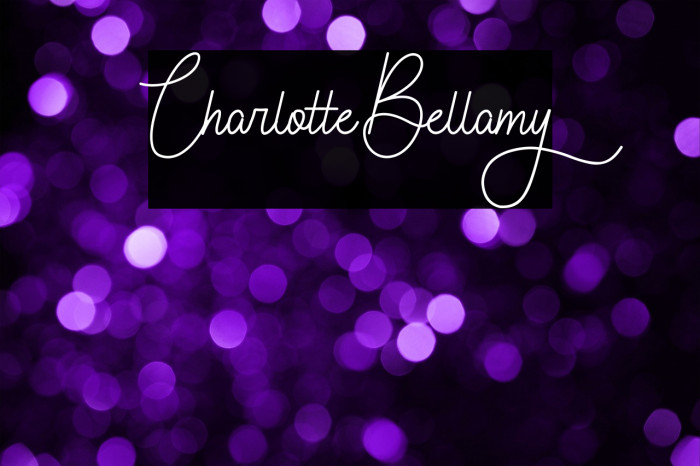 Charlotte Bellamy Example 3