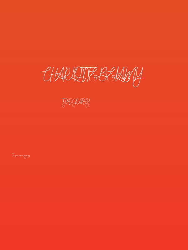 Charlotte Bellamy Poster