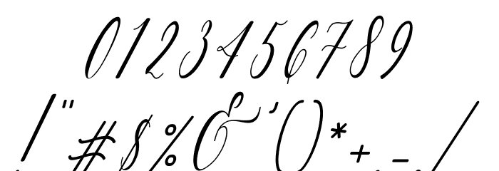 Charlotte Calligraphy Slant Font OTHER CHARS