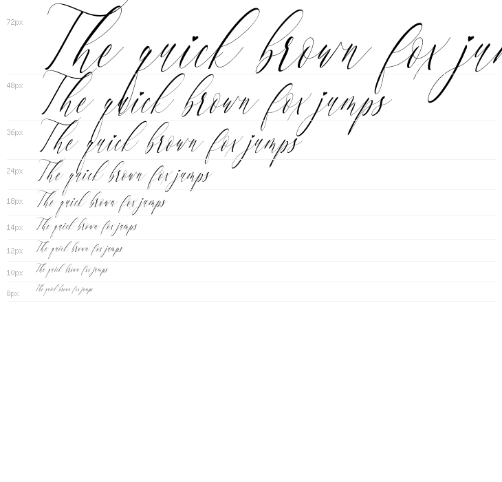 Charlotte Calligraphy Slant Waterfall