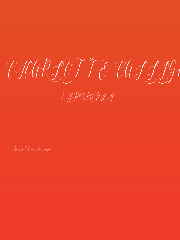 Charlotte Calligraphy Poster