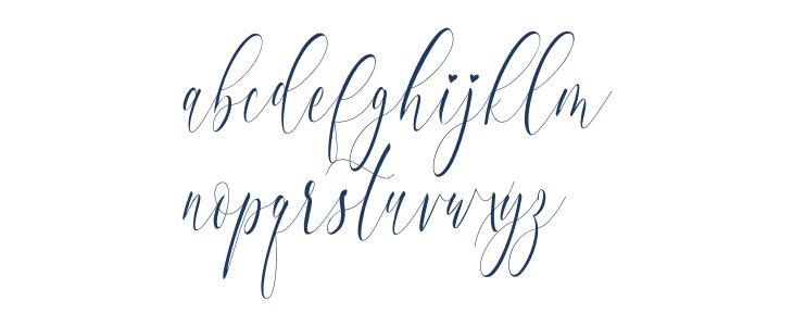 Charlotte Calligraphy Lowercase