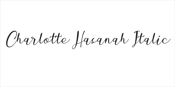 Charlotte Hasanah Italic Logo