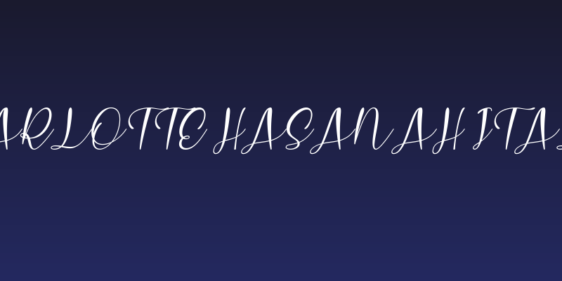 Charlotte Hasanah Italic Social Header