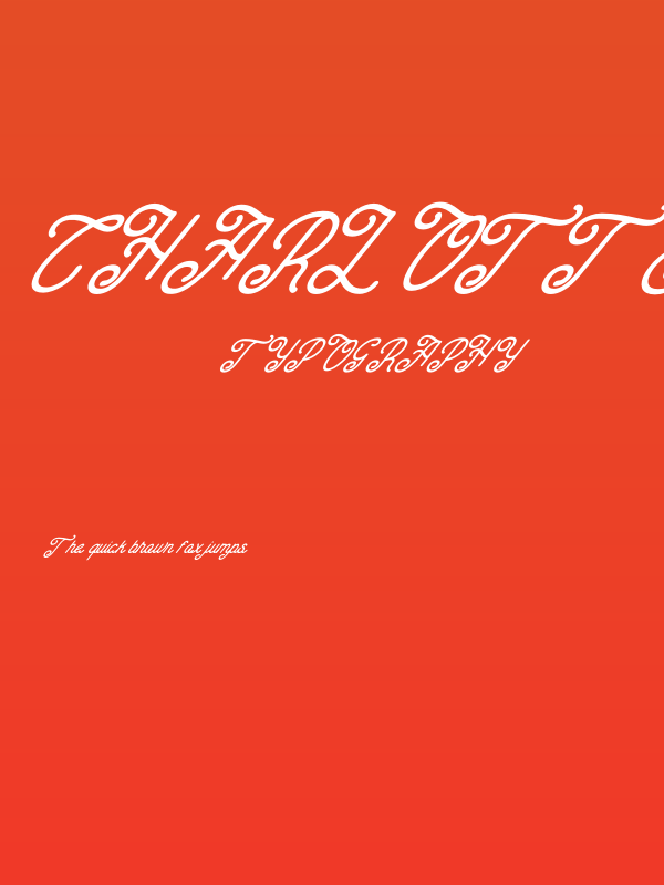 Charlotte Italic Poster