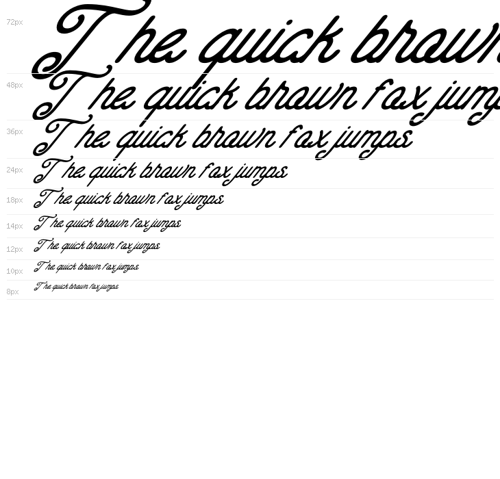 Charlotte Italic Waterfall