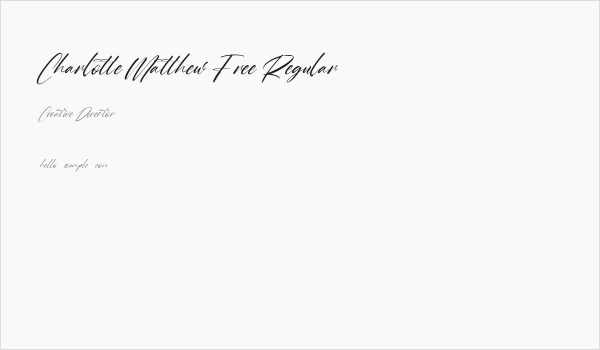 Charlotte Matthew Free Regular Business Card