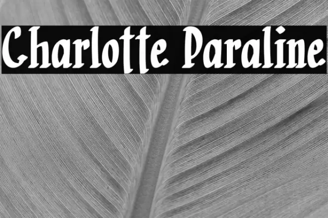 Charlotte Paraline Font examples