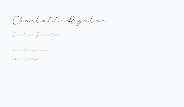 Charlotte-Regular Business Card