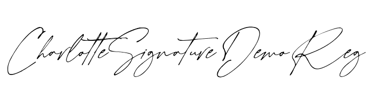 Charlotte Signature Demo Reg  font caratteri gratis