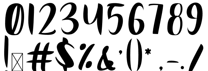 Charlotte Smoothy Font OTHER CHARS